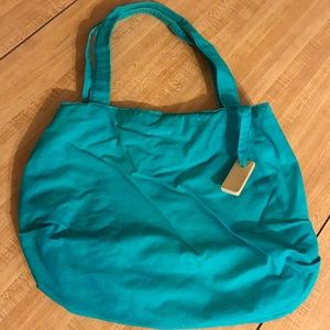 turquoise blue tote hand bag fabric summer spring